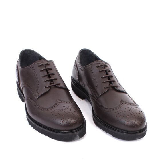 Giovanni Conti 983a Brown Leather Classic Lace-Up Dress Shoes - Picture 2 of 8